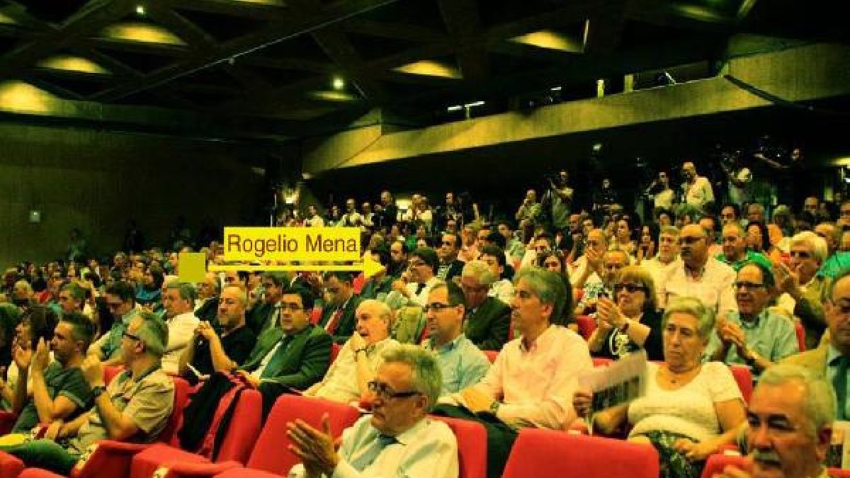 Foto del alcalde de Albox durante el acto de UGT