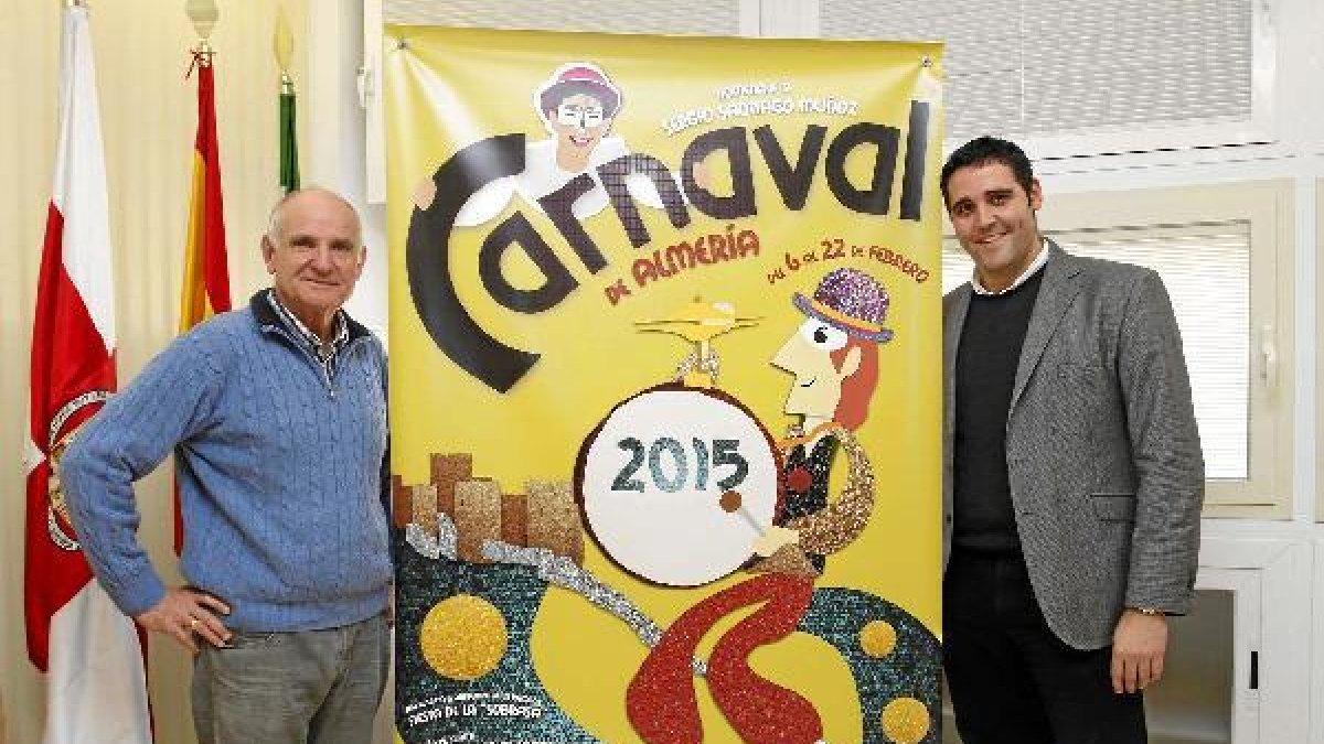 Nicolás Castillo y Juan José Alonso, con el cartel de esta edición.