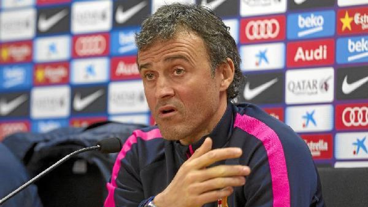 Luis Enrique en rueda de prensa.
