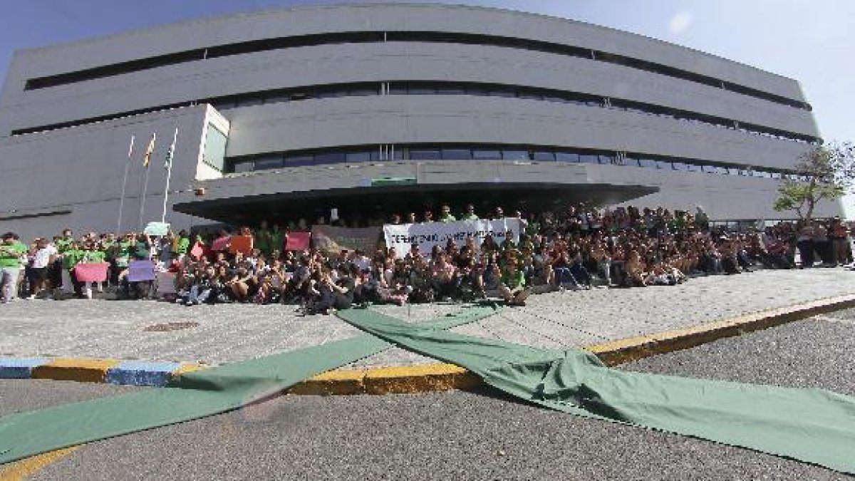 Protesta de trabajadores públicos del sector educativo