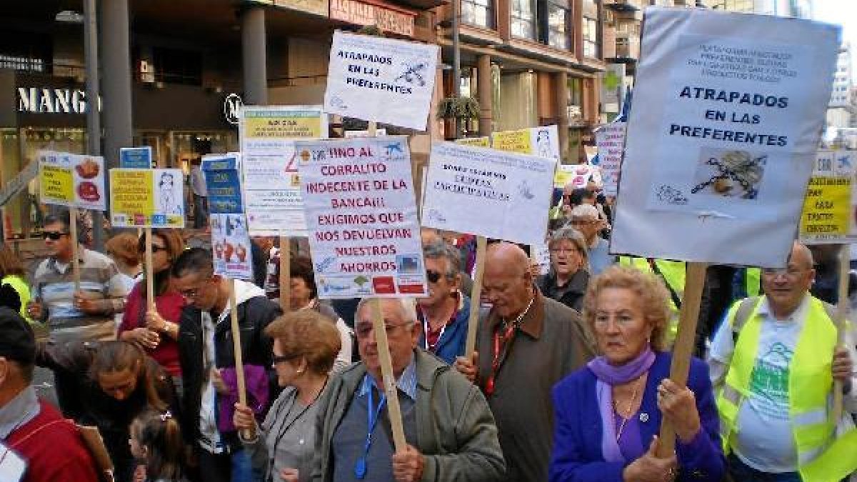 Manifestación de preferentistas.