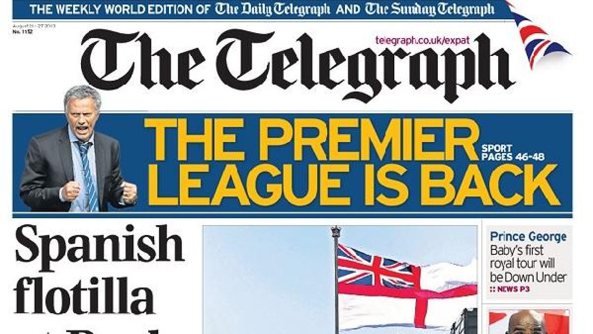 Portada del rotativo británico.