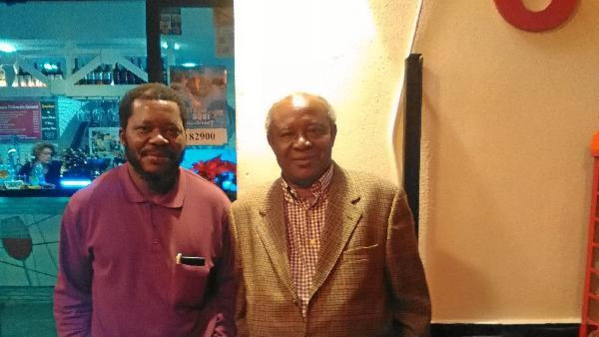 Pedro Nolasco y Donato Ndongo el sábado pasado en la presentación de CONDIGE.