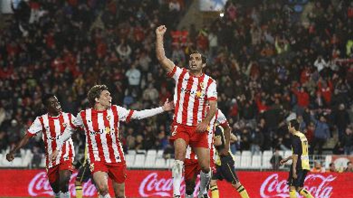 Verza celebra el gol que le hizo al Atlético la pasada temporada.