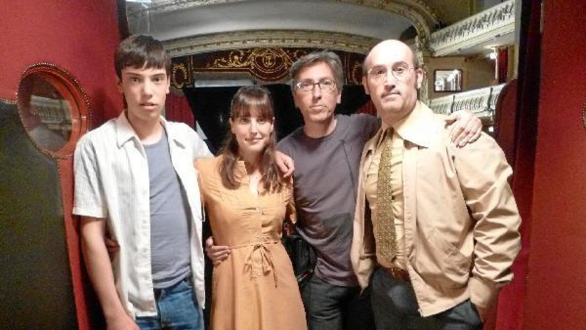 Rodaje de la película en el cine Cervantes de Almería.