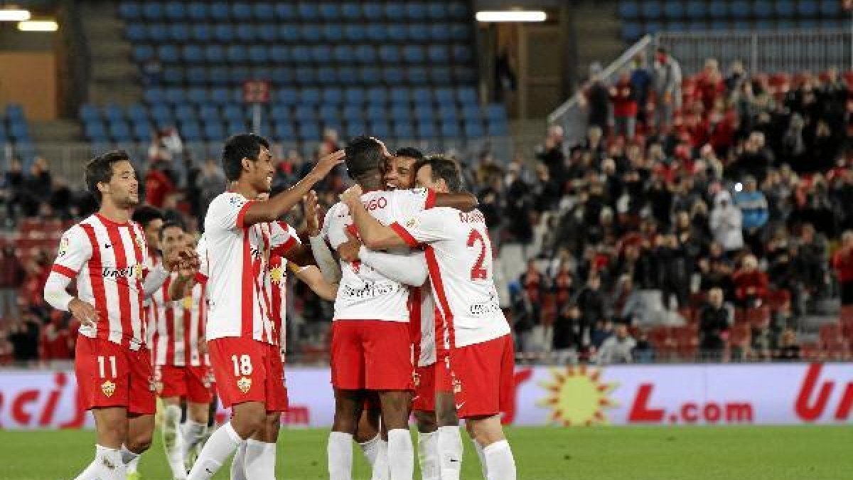 Celebración del Almería.