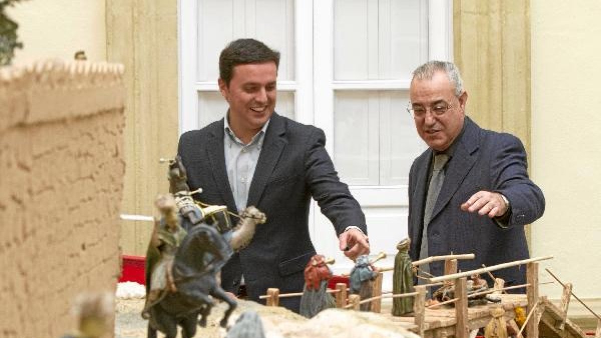 Inauguración del Belén de Diputación, ayer.