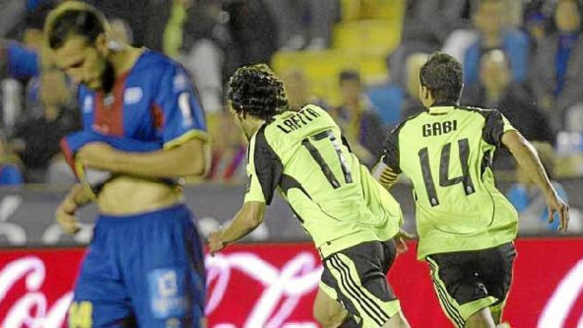 Una imagen del Levante-Zaragoza que está siendo investigado.
