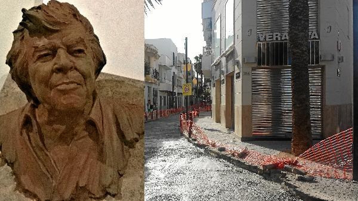 El boceto en arcilla y las obras en la calle Sorbas