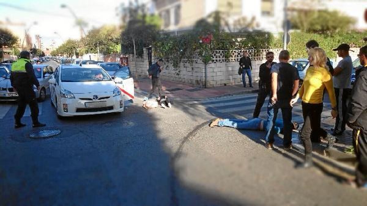 Instantes posteriores al atropello