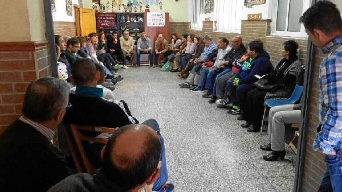 Presentación, ayer en la sede de La Traíña, de Contigo Podemos.