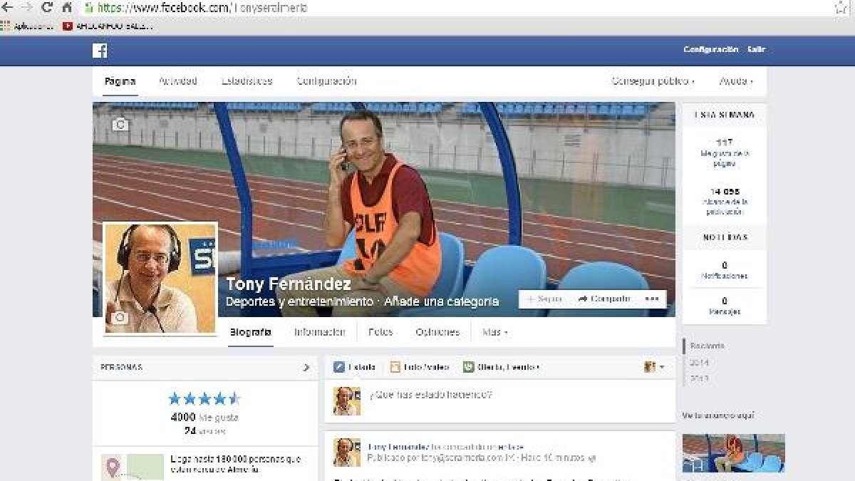 Ya somos 4.000 amigos en Facebook.