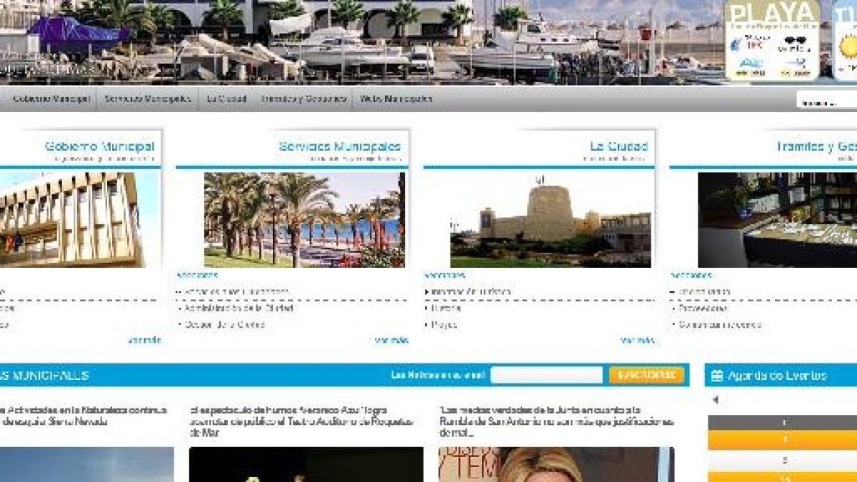 Captura de la web municipal.
