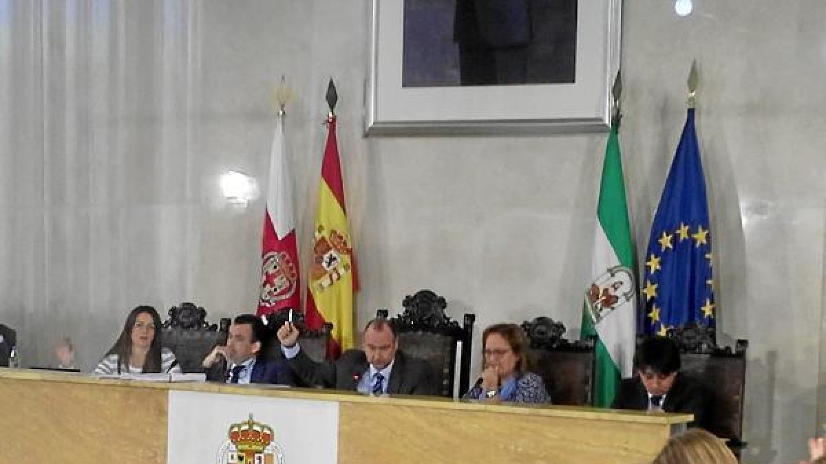 Votación durante el Pleno del Ayuntamiento