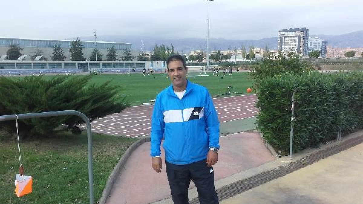 Hicham Jadrane en el entrenamiento.