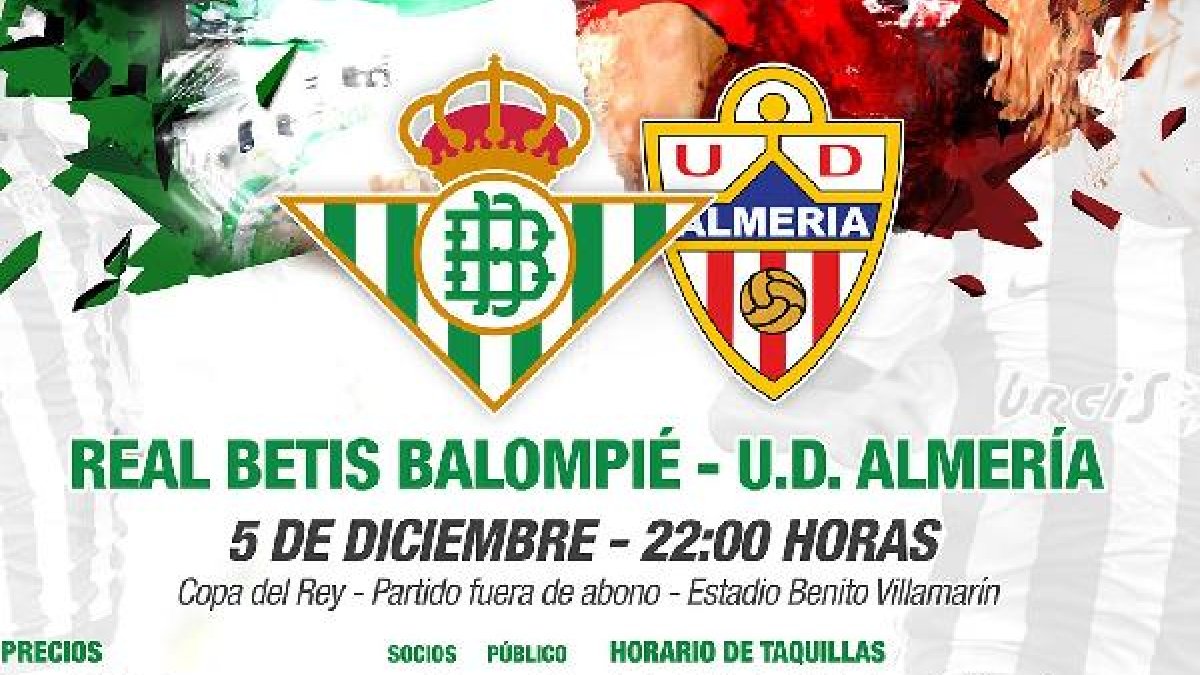 Precios para el Real Betis-Almería.