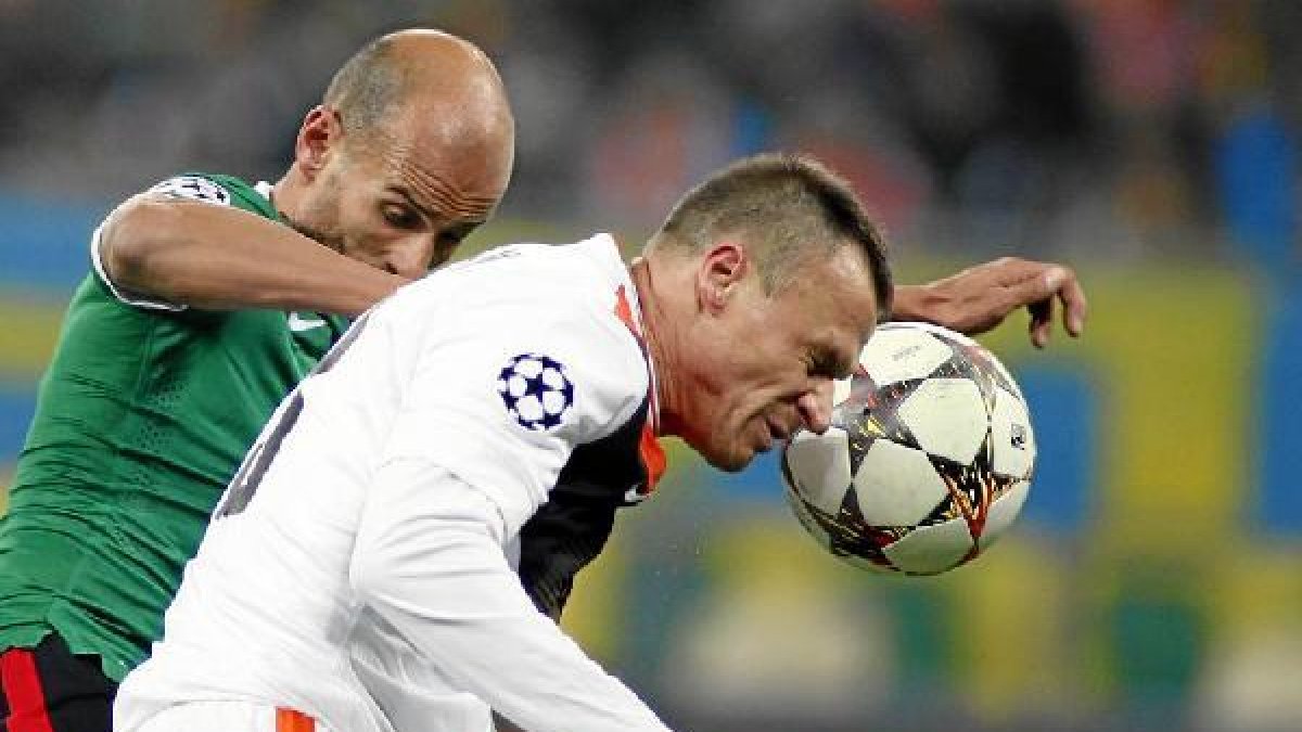 Una jugada del partido.