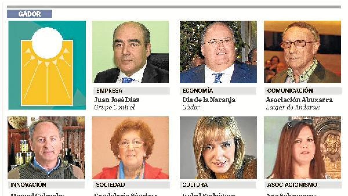 Galardones y premiados en la tercera edición de los Premios Andarax