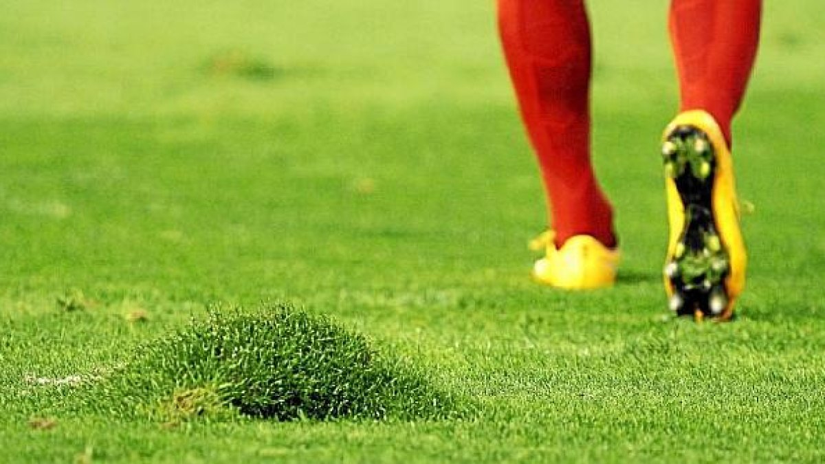 Césped de Mestalla.