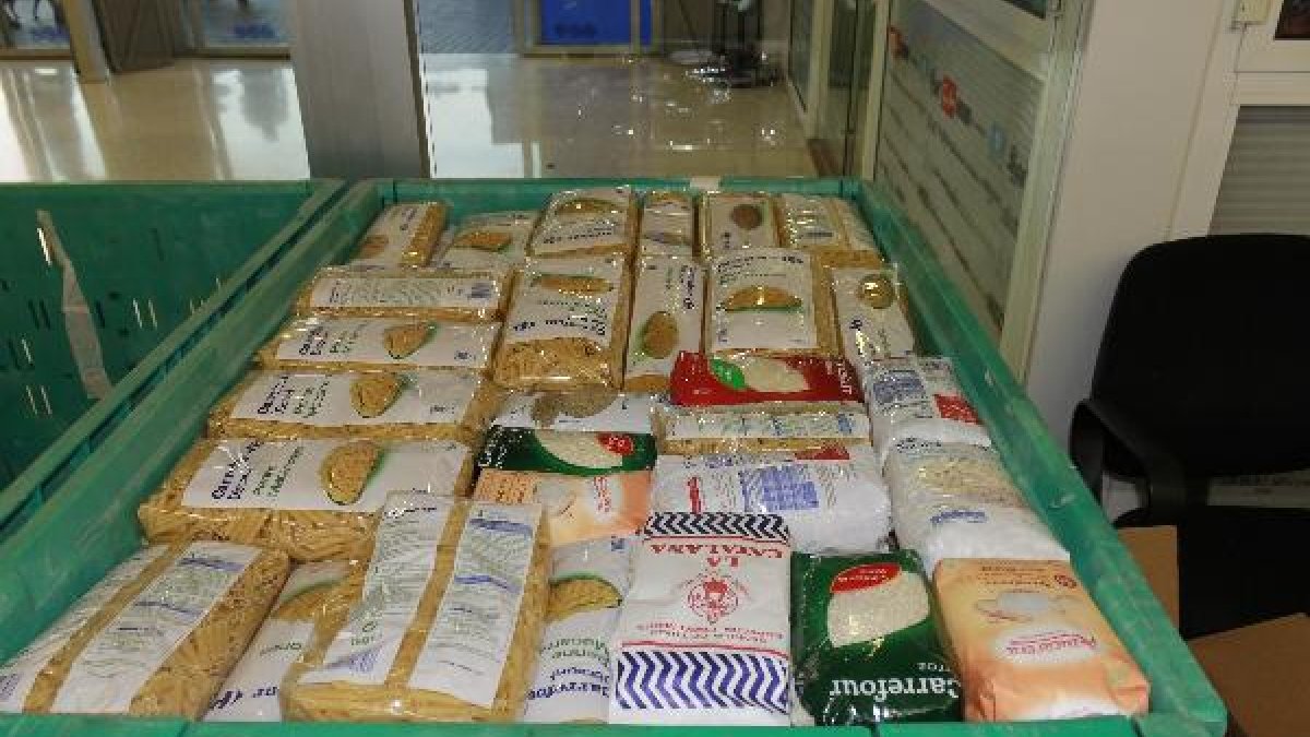 Productos de primera necesidad recogidos por el Banco de Alimentos.