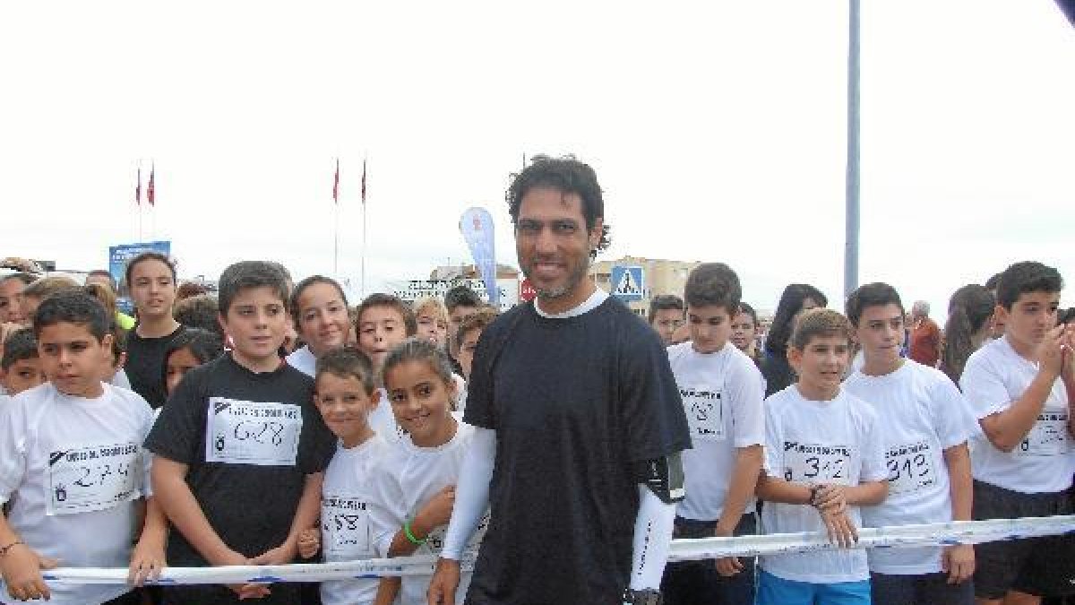 Ortiz el futbolista en la línea de salida