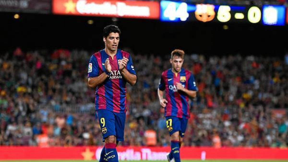 Luis Suárez se estrena en el Mediterráneo.