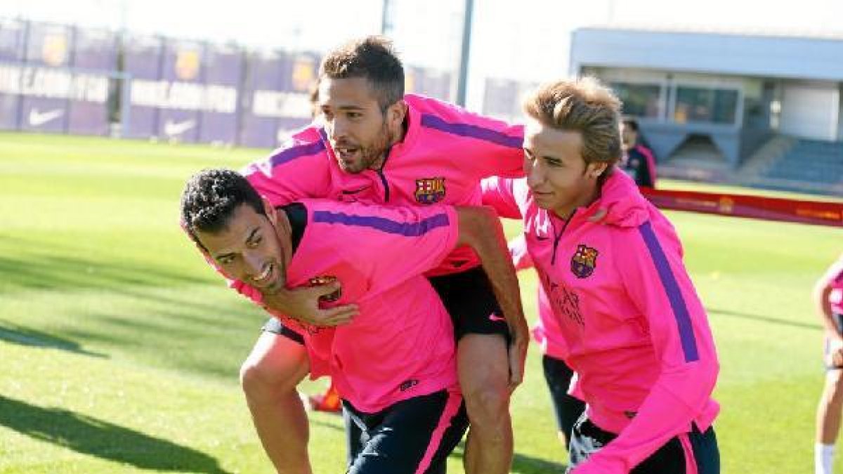 Busquet se lo toma con buen humor.