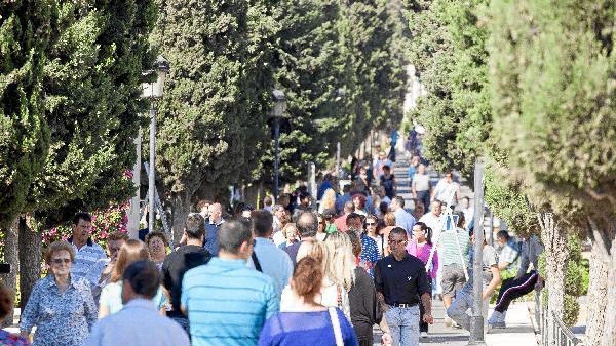 Los pasillos del cementerio de San José parecían las calles de un gran parque.