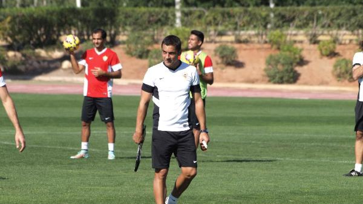 Francisco en el entrenamiento de este viernes.
