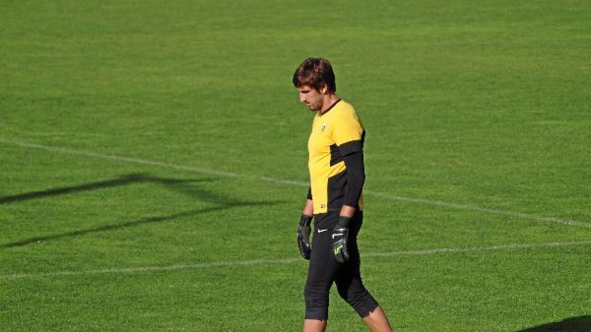 Julián Cuesta entrenando en el Anexo.