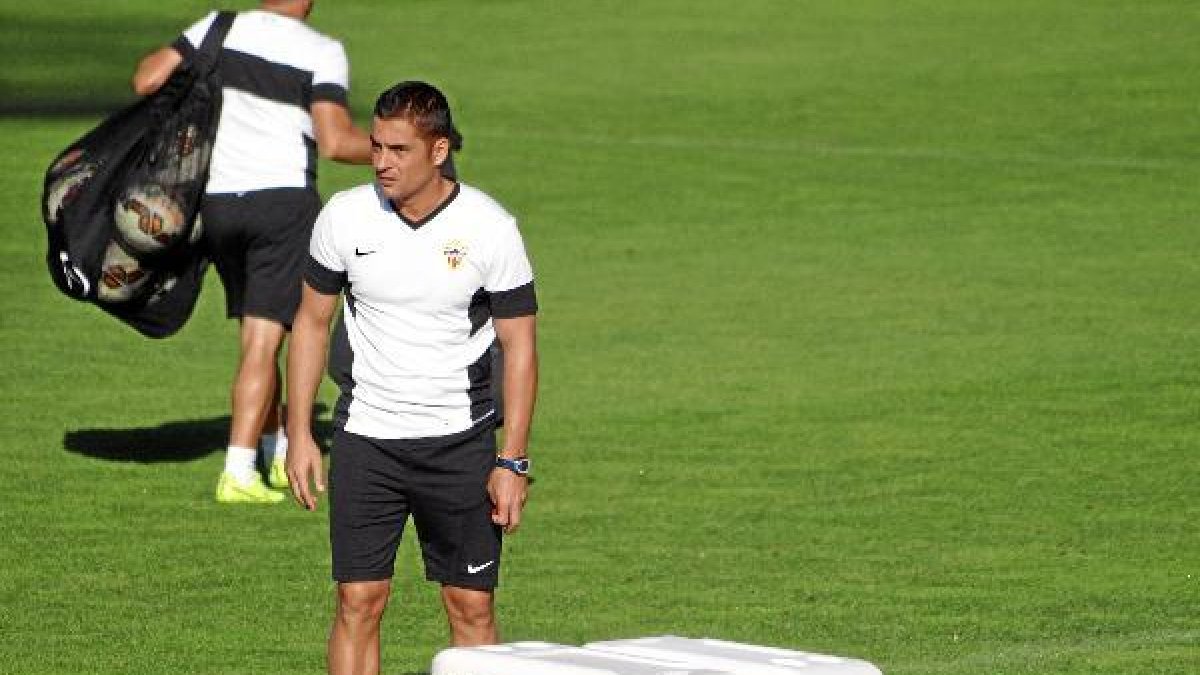 Francisco en el entrenamiento de este viernes.