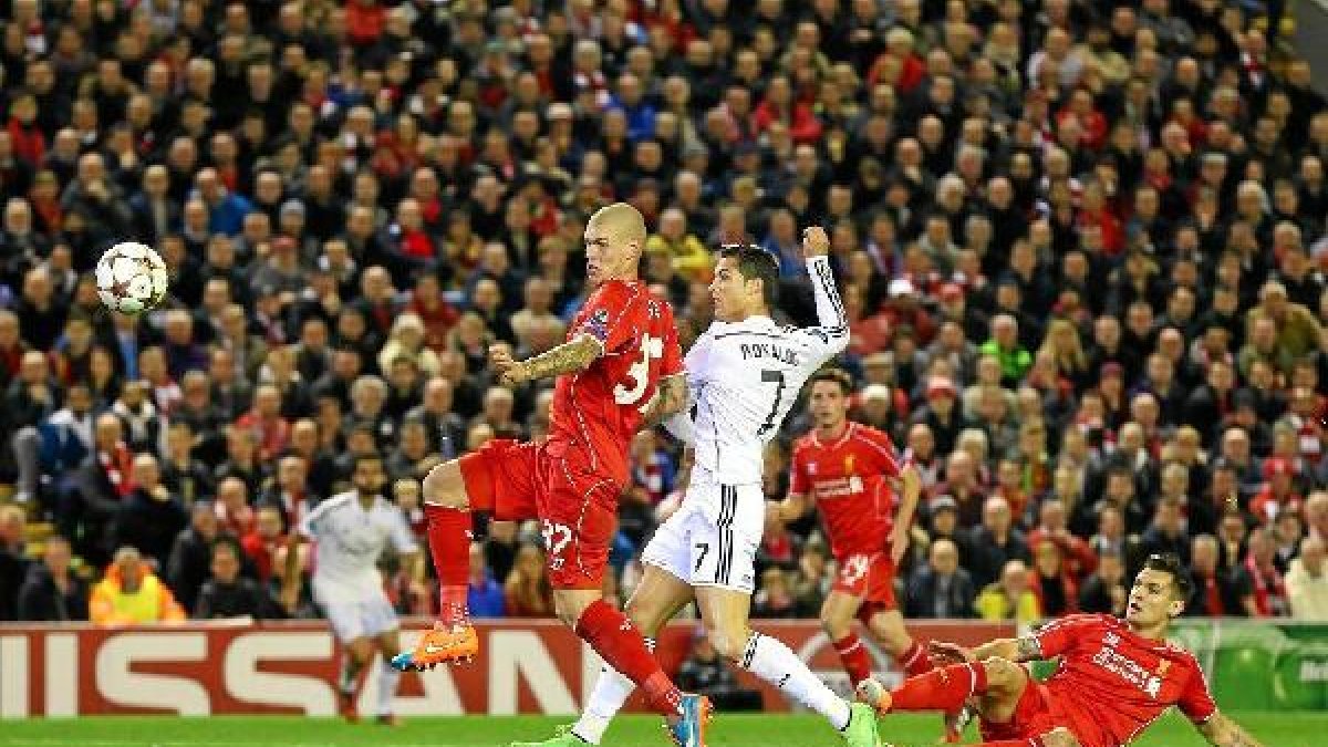 Instante en el que Cristiano hace el 0-1.