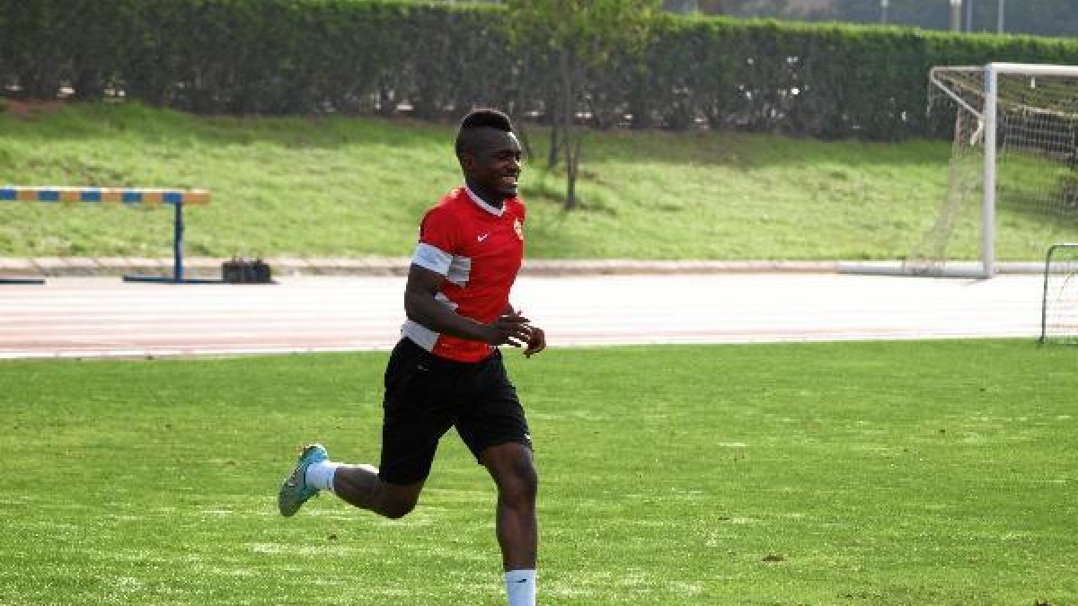 Thievy en el entrenamiento de este miércoles.