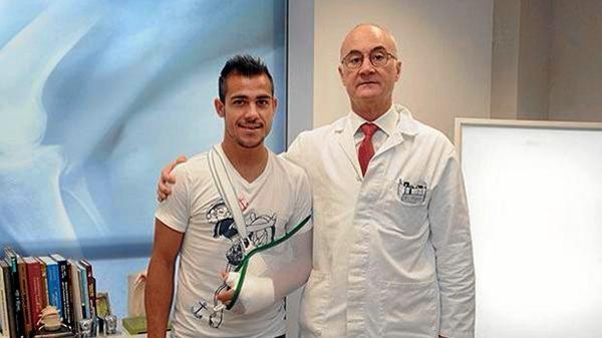 Rafita con el doctor Ripoll