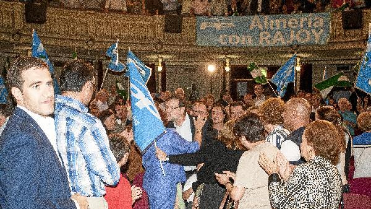 Rajoy, a su llegada al Cervantes.