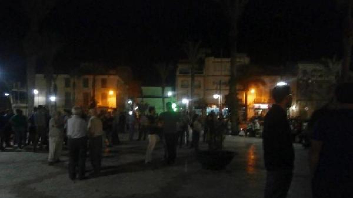 Un instante de la concentración celebrada en la noche del viernes.
