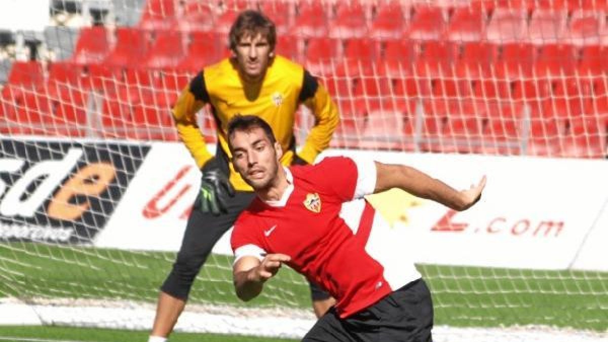 Trujillo en el entreno de este jueves.