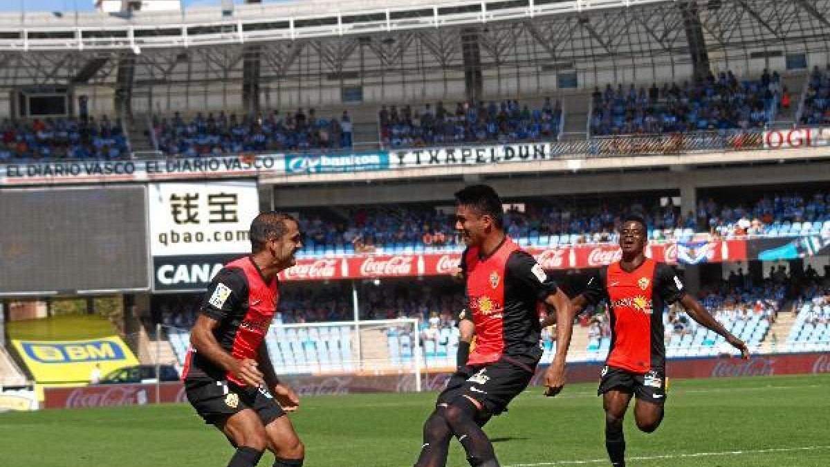 El Almería ya ganó 1-2 a la Real Sociedad.