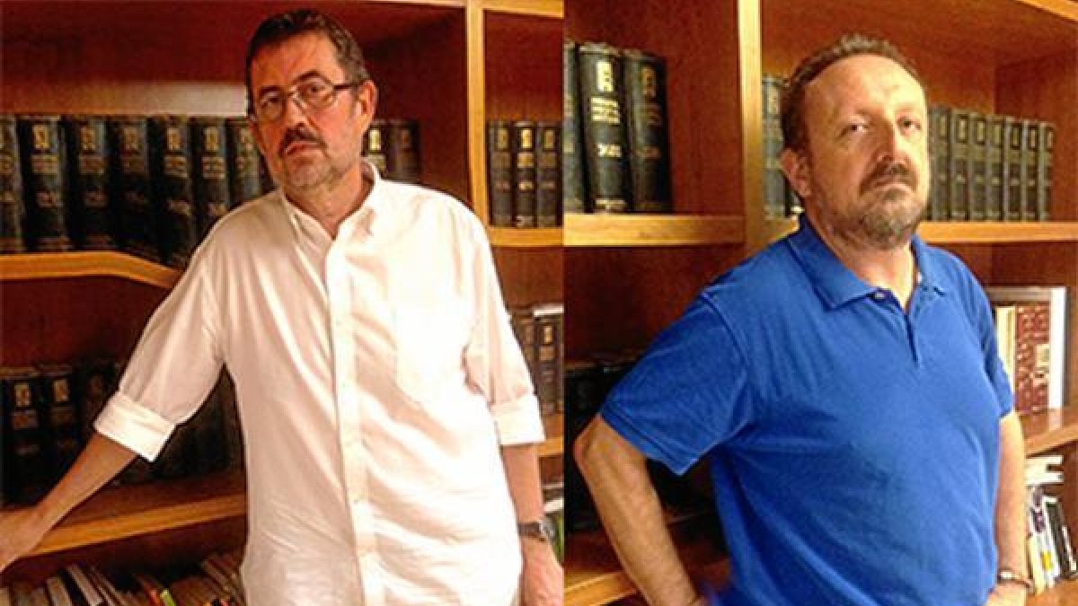 Los dos canditados de Izquierda Unida, Rafael Esteban y Rodrigo González
