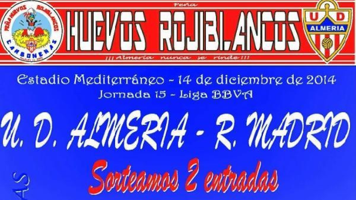 Cartel del sorteo que realiza la peña rojiblanca.
