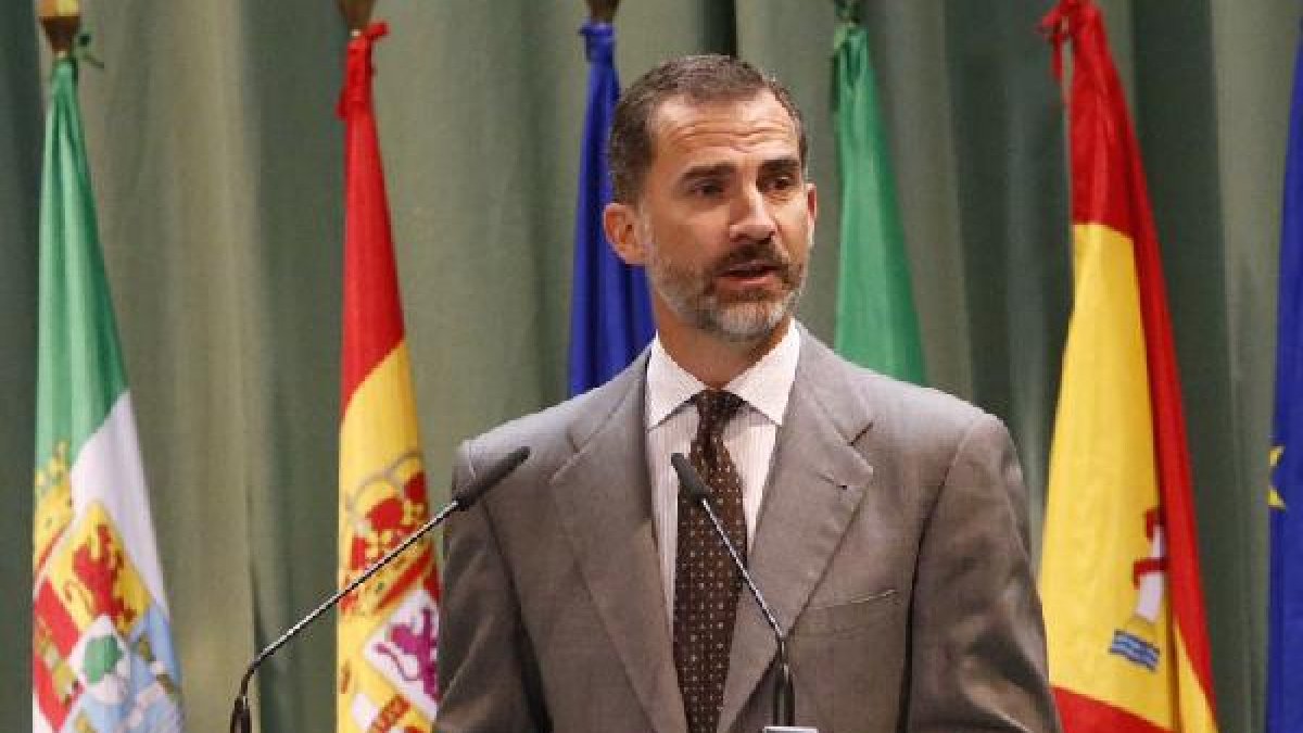 Felipe VI durante su intervención.