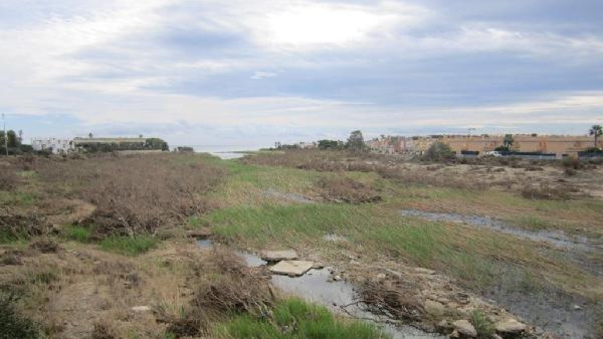 Estado del río Antas a su paso por Vera tras las riadas de septiembre de 2012