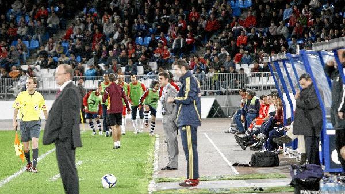 Pepe Mel con el Rayo Vallecano en el Estadio Mediterráneo.