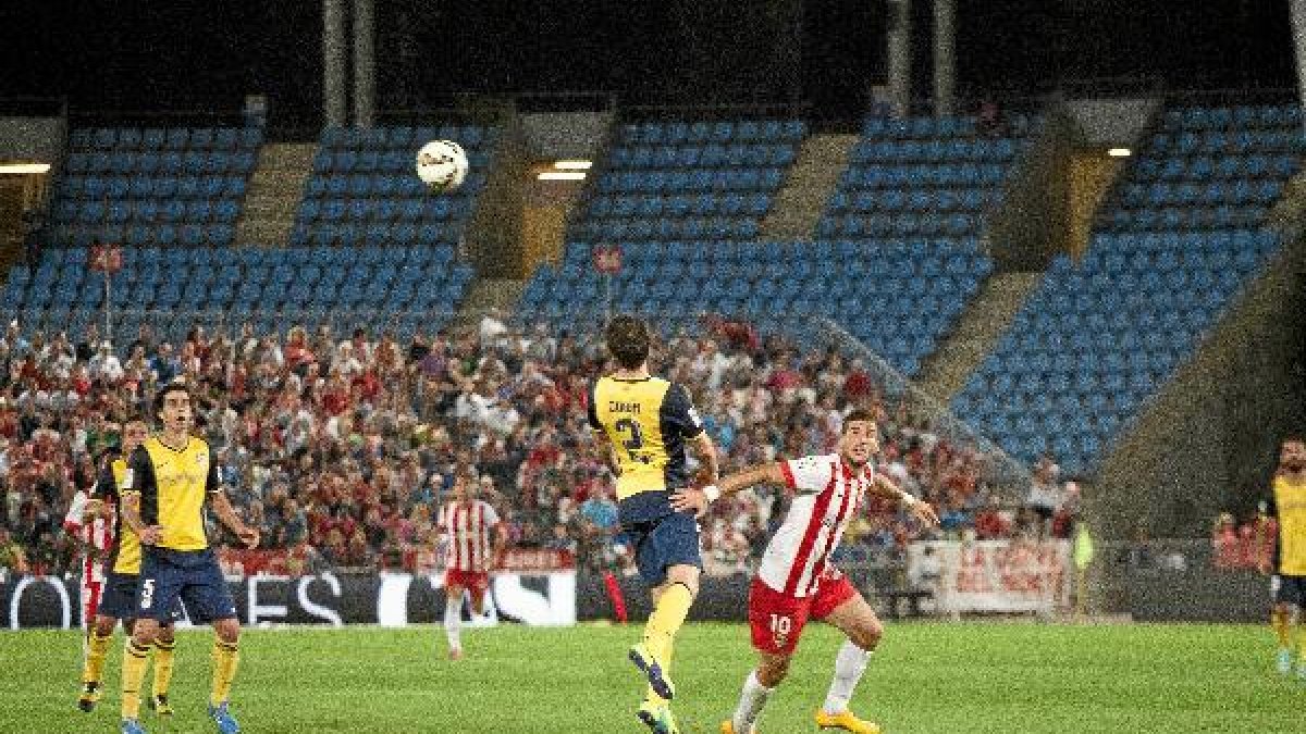 Hemed en el partido ante el Atlético.
