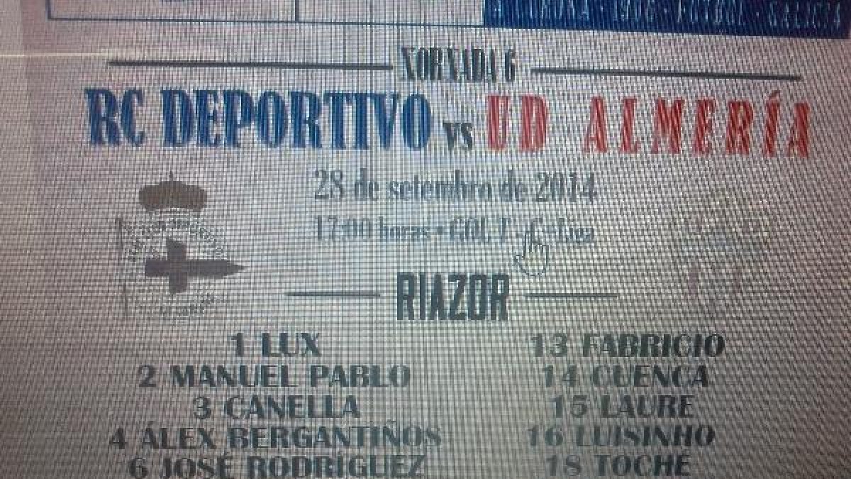 La lista del Deportivo.