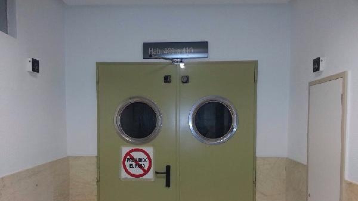 Imagen del área cerrada en el Hospital de La Inmaculada