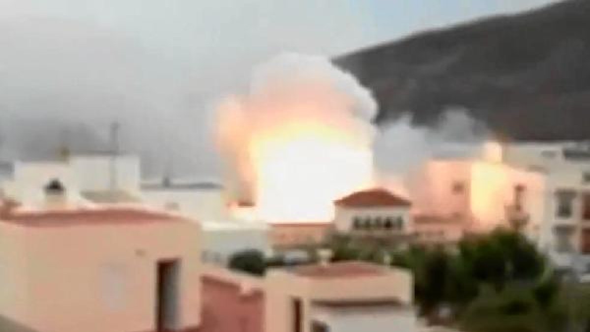 Momento de la mayor explosión