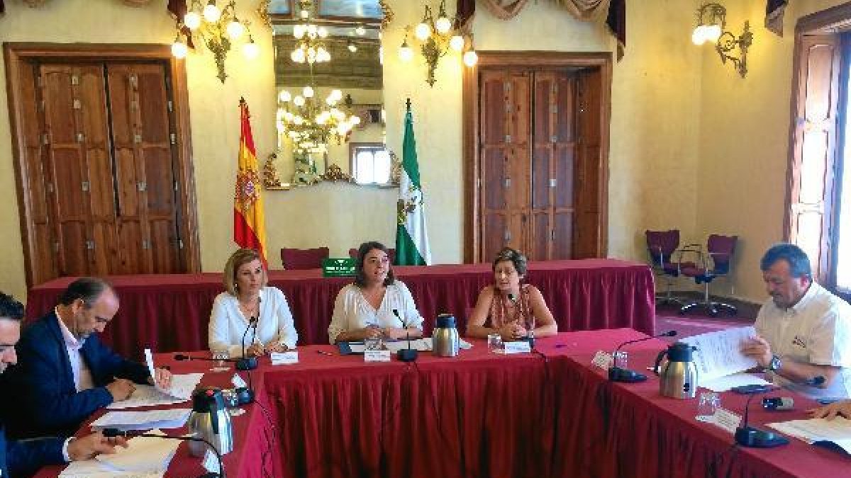 La consejera, en el centro