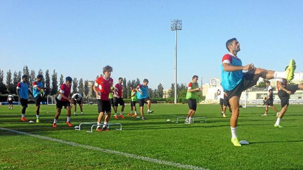 Un entrenamiento del Almería.
