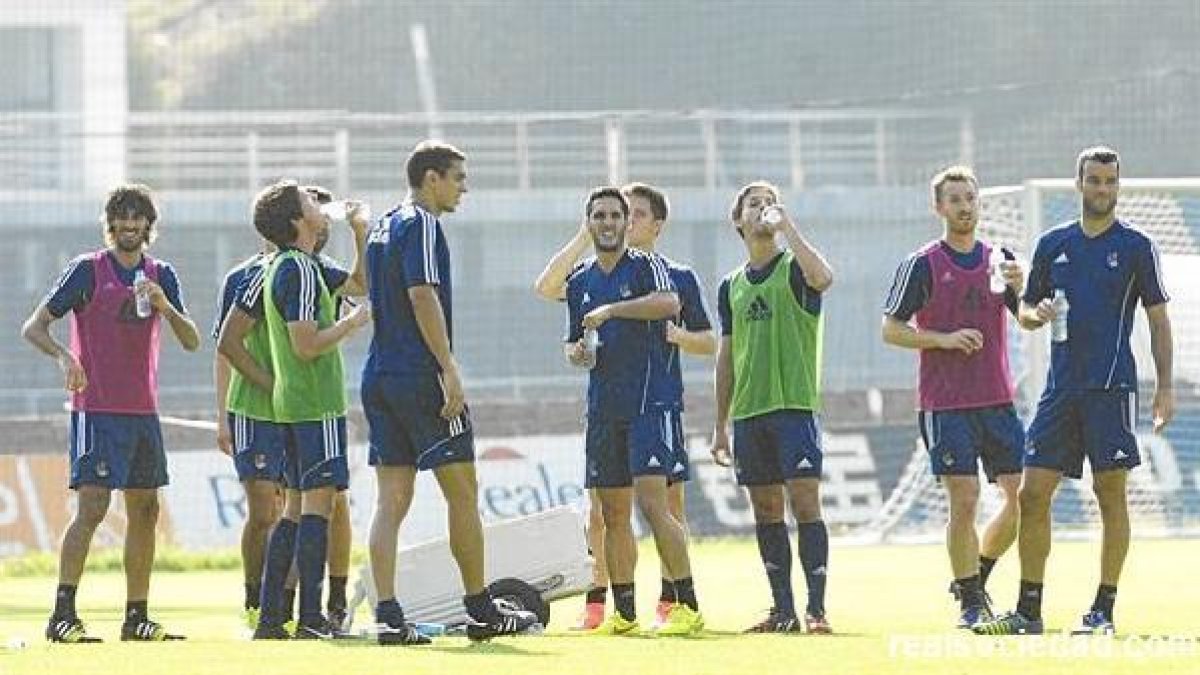 Un entrenamiento de la Real Sociedad.